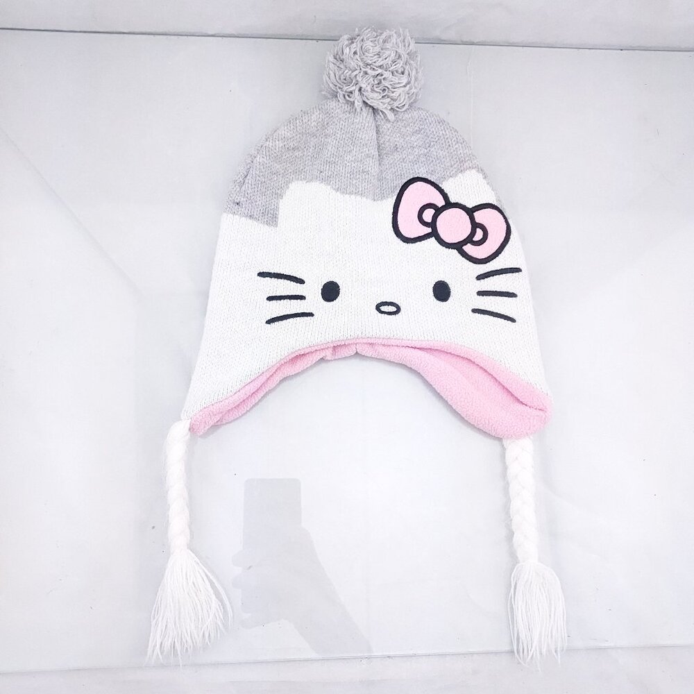 Hello Kitty Big Girls Hat Pom Pom Winter Beanie